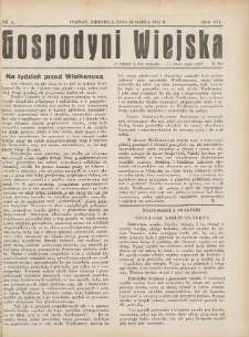 Gospodyni Wiejska: dodatek do „Poradnika Gospodarskiego” 1932.03.20 R.16 Nr6