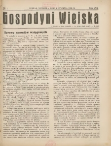 Gospodyni Wiejska: dodatek do „Poradnika Gospodarskiego” 1933.01.08 R.17 Nr1