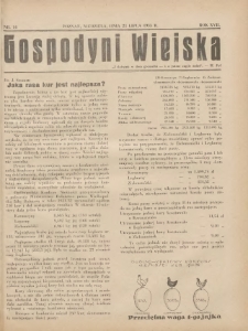 Gospodyni Wiejska: dodatek do „Poradnika Gospodarskiego” 1933.07.23 R.17 Nr14