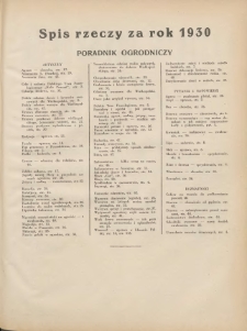 Poradnik Ogrodniczy. 1930.01.12 R.11 Nr1-2