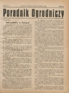 Poradnik Ogrodniczy. 1930.03.23 R.11 Nr11-12