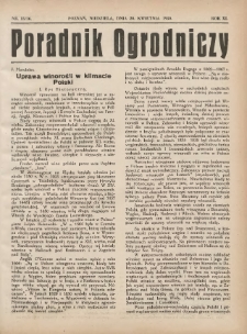 Poradnik Ogrodniczy. 1930.04.20 R.11 Nr15-16