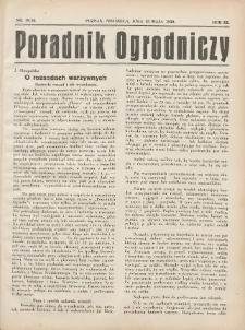 Poradnik Ogrodniczy. 1930.05.18 R.11 Nr19-20
