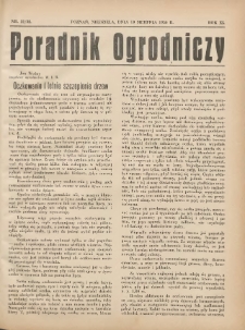 Poradnik Ogrodniczy. 1930.08.10 R.11 Nr31-32
