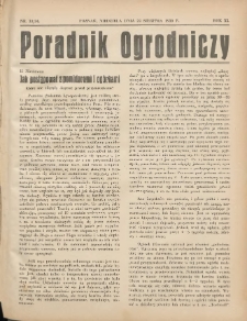 Poradnik Ogrodniczy. 1930.08.24 R.11 Nr33-34