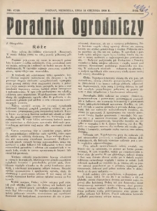 Poradnik Ogrodniczy. 1930.12.14 R.11 Nr47-48