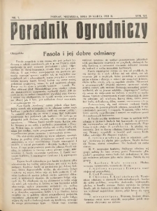 Poradnik Ogrodniczy. 1931.03.29 R.12 Nr7