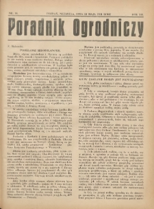 Poradnik Ogrodniczy. 1931.05.10 R.12 Nr10