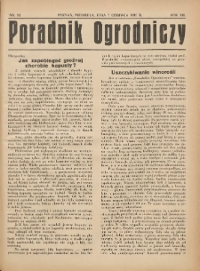 Poradnik Ogrodniczy. 1931.06.07 R.12 Nr12