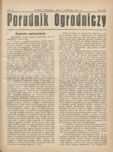 Poradnik Ogrodniczy. 1931.08.02 R.12 Nr16