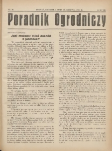 Poradnik Ogrodniczy. 1931.08.30 R.12 Nr18
