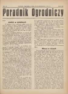 Poradnik Ogrodniczy. 1931.10.25 R.12 Nr22