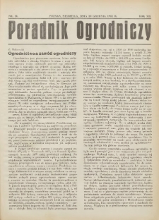 Poradnik Ogrodniczy. 1931.12.20 R.12 Nr26