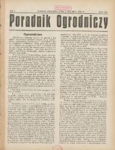 Poradnik Ogrodniczy. 1932.01.03 R.13 Nr1