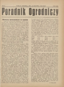 Poradnik Ogrodniczy. 1932.04.10 R.13 Nr8