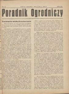 Poradnik Ogrodniczy. 1932.05.08 R.13 Nr10