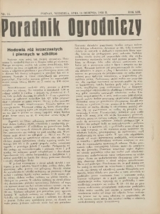 Poradnik Ogrodniczy. 1932.08.14 R.13 Nr14
