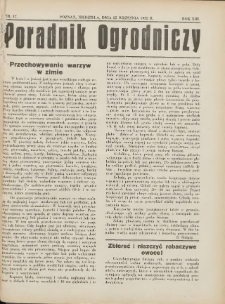 Poradnik Ogrodniczy. 1932.09.25 R.13 Nr17