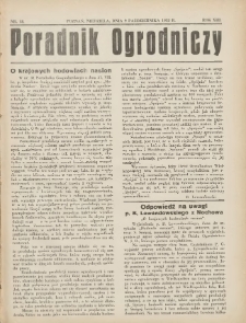 Poradnik Ogrodniczy. 1932.10.09 R.13 Nr18