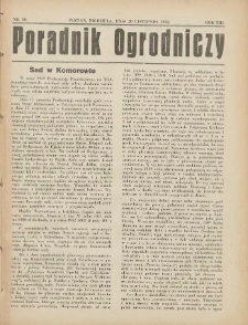 Poradnik Ogrodniczy. 1932.11.20 R.13 Nr20