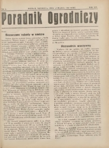 Poradnik Ogrodniczy. 1933.03.12 R.14 Nr6