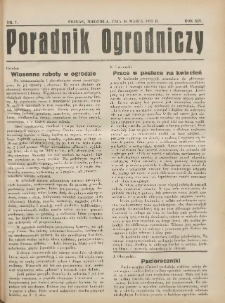 Poradnik Ogrodniczy. 1933.03.26 R.14 Nr7