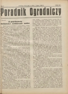 Poradnik Ogrodniczy. 1933.05.07 R.14 Nr9