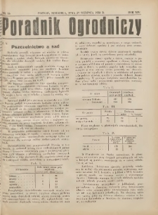 Poradnik Ogrodniczy. 1933.08.27 R.14 Nr16