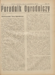 Poradnik Ogrodniczy. 1933.10.22 R.14 Nr20