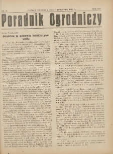 Poradnik Ogrodniczy. 1933.11.05 R.14 Nr21