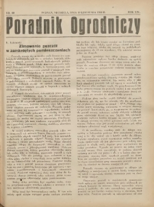 Poradnik Ogrodniczy. 1933.11.19 R.14 Nr22