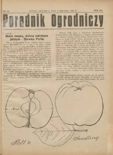 Poradnik Ogrodniczy. 1933.12.03 R.14 Nr23