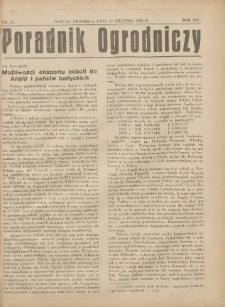 Poradnik Ogrodniczy. 1933.12.17 R.14 Nr24