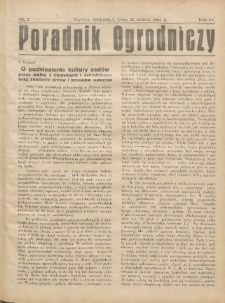Poradnik Ogrodniczy. 1934.03,25 R.15 Nr5