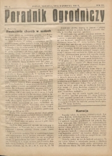 Poradnik Ogrodniczy. 193404.08 .R.15 Nr6