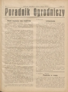 Poradnik Ogrodniczy. 1934.05.06 R.15 Nr7