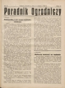 Poradnik Ogrodniczy. 1934.06.17 R.15 Nr10