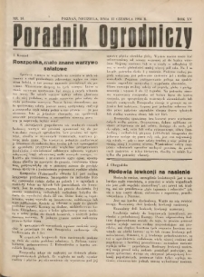 Poradnik Ogrodniczy. 1934.06.17 R.15 Nr10