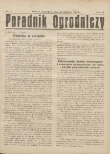Poradnik Ogrodniczy. 1934.08.12 R.15 Nr12