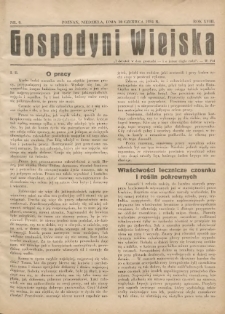 Gospodyni Wiejska: dodatek do „Poradnika Gospodarskiego” 1934.06.10 R.18 Nr9