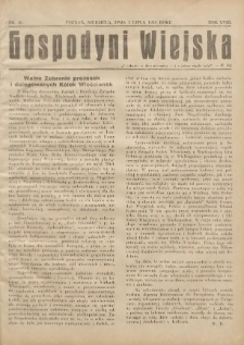 Gospodyni Wiejska: dodatek do „Poradnika Gospodarskiego” 1934.07.01 R.18 Nr10