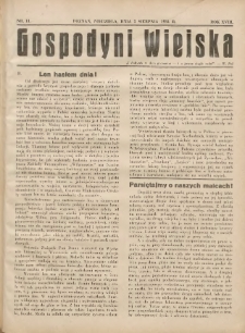 Gospodyni Wiejska: dodatek do „Poradnika Gospodarskiego” 1934.08.05 R.18 Nr11