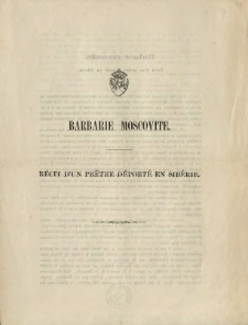 Barbarie moscovite : r&eacute;cit d'un pr&ecirc;tre d&eacute;port&eacute; en Sib&eacute;rie