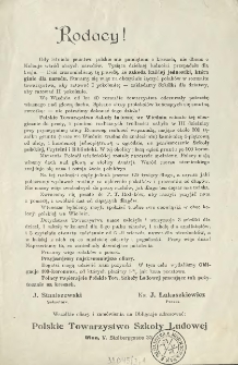 [Odezwa Inc.:] "Rodacy ! Gdy istniało państwo polskie nie pamiętano o kresach ..."