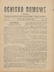 Ognisko Domowe: bezpłatny dodatek do "Głosu Leszczyńskiego" i &bdquo;Głosu Polskiego&rdquo; 1929.01.13 R.5 Nr2