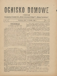 Ognisko Domowe: bezpłatny dodatek do "Głosu Leszczyńskiego" i „Głosu Polskiego” 1929.01.13 R.5 Nr2