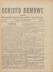 Ognisko Domowe: bezpłatny dodatek do "Głosu Leszczyńskiego" i &bdquo;Głosu Polskiego&rdquo; 1929.03.03 R.5 Nr9