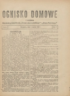 Ognisko Domowe: bezpłatny dodatek do "Głosu Leszczyńskiego" i „Głosu Polskiego” 1929.03.03 R.5 Nr9