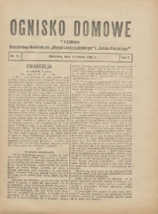 Ognisko Domowe: bezpłatny dodatek do "Głosu Leszczyńskiego" i „Głosu Polskiego” 1929.03.17 R.5 Nr11