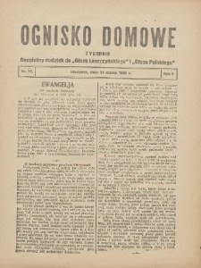 Ognisko Domowe: bezpłatny dodatek do "Głosu Leszczyńskiego" i &bdquo;Głosu Polskiego&rdquo; 1929.03.24 R.5 Nr12
